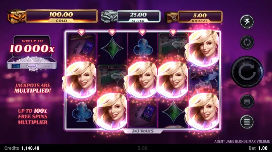 Play Bonus games in the slot Agent Jane Blonde